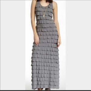 EUC Max Studio Tiered Jersey Maxi Dress